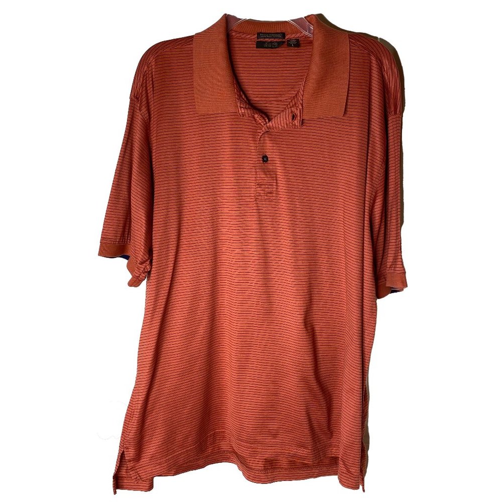 Mens Tasso Elba Golf Shirt Size Large Striped